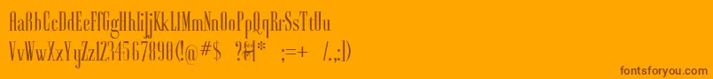 Ayres Font – Brown Fonts on Orange Background