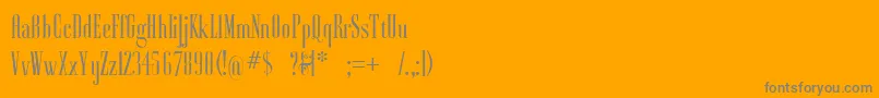 フォントAyres – オレンジの背景に灰色の文字