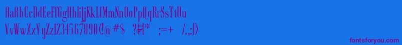 Шрифт Ayres – фиолетовые шрифты на синем фоне