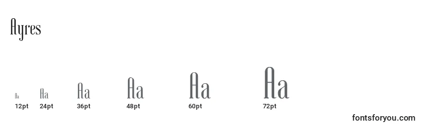 Größen der Schriftart Ayres (53848)