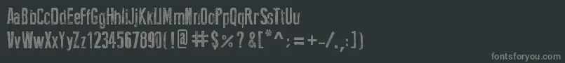 Czcionka NewPressEroded – szare czcionki na czarnym tle
