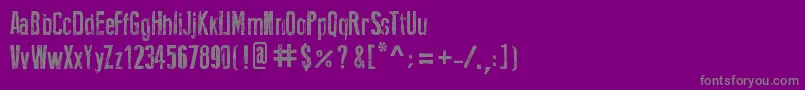 fuente NewPressEroded – Fuentes Grises Sobre Fondo Morado