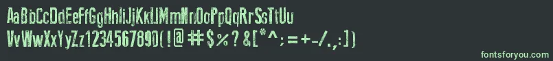 Шрифт NewPressEroded – зелёные шрифты на чёрном фоне