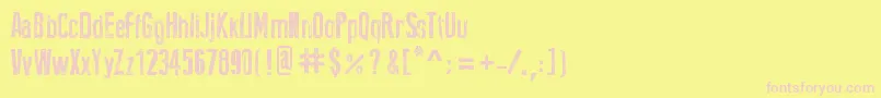 NewPressEroded Font – Pink Fonts on Yellow Background