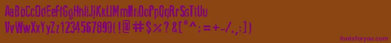 Шрифт NewPressEroded – фиолетовые шрифты на коричневом фоне