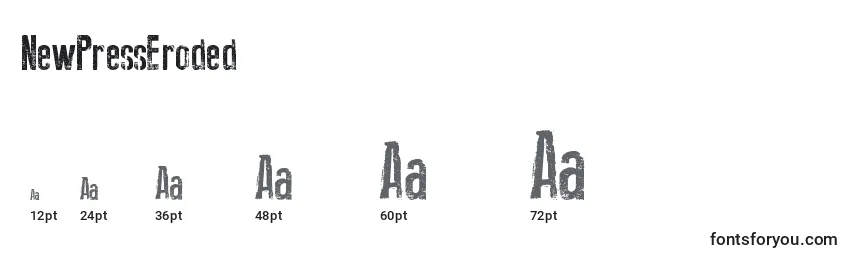 NewPressEroded Font Sizes
