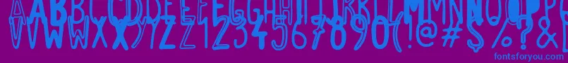 DontYouKnow-fontti – siniset fontit violetilla taustalla