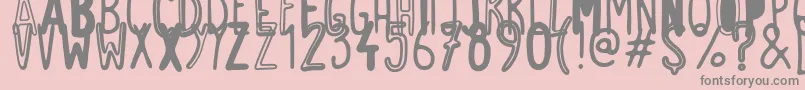 DontYouKnow-Schriftart – Graue Schriften auf rosa Hintergrund
