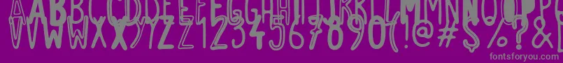DontYouKnow Font – Gray Fonts on Purple Background