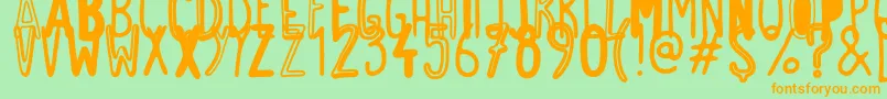 DontYouKnow Font – Orange Fonts on Green Background