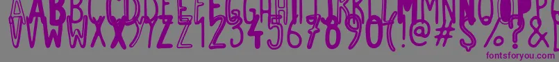DontYouKnow Font – Purple Fonts on Gray Background