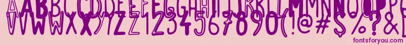 DontYouKnow Font – Purple Fonts on Pink Background