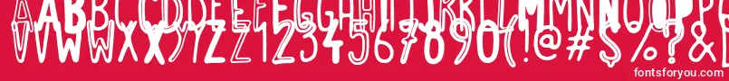 DontYouKnow Font – White Fonts on Red Background