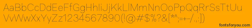 GenomeThin Font – Black Fonts on Orange Background