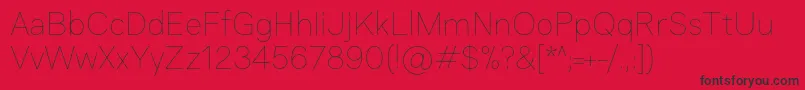 GenomeThin Font – Black Fonts on Red Background