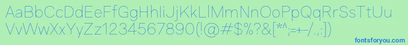 GenomeThin Font – Blue Fonts on Green Background