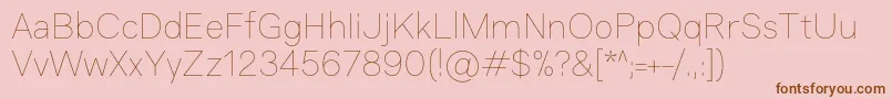 GenomeThin Font – Brown Fonts on Pink Background