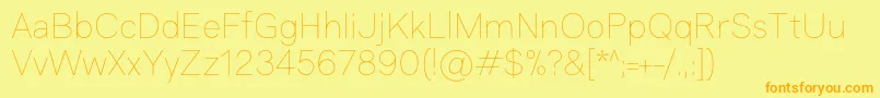 GenomeThin Font – Orange Fonts on Yellow Background