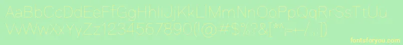 GenomeThin Font – Yellow Fonts on Green Background