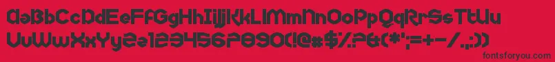 Uncopyrightable Font – Black Fonts on Red Background