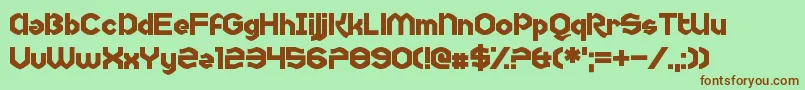 Uncopyrightable Font – Brown Fonts on Green Background