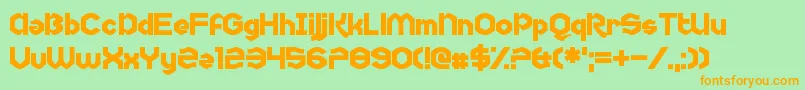 Uncopyrightable Font – Orange Fonts on Green Background