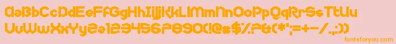 Uncopyrightable Font – Orange Fonts on Pink Background