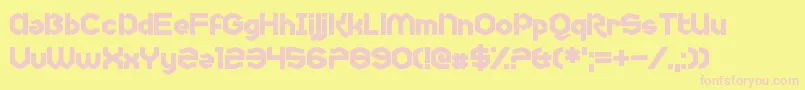 Uncopyrightable Font – Pink Fonts on Yellow Background
