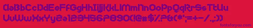 Uncopyrightable Font – Purple Fonts on Red Background