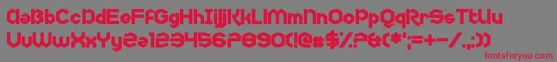 Uncopyrightable Font – Red Fonts on Gray Background