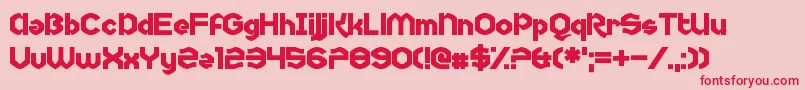 Uncopyrightable-Schriftart – Rote Schriften auf rosa Hintergrund