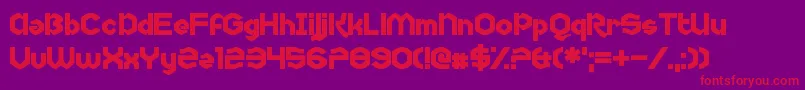 フォントUncopyrightable – 紫の背景に赤い文字