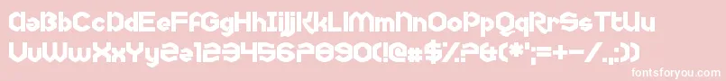 Uncopyrightable Font – White Fonts on Pink Background