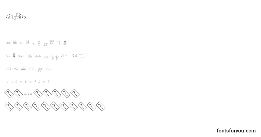 Шрифт Singleline – алфавит, цифры, специальные символы