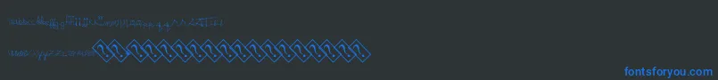 Czcionka Singleline – niebieskie czcionki na czarnym tle