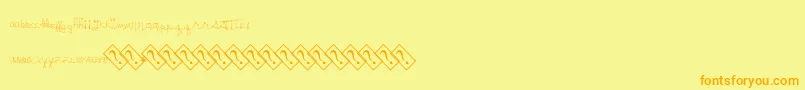 Singleline Font – Orange Fonts on Yellow Background