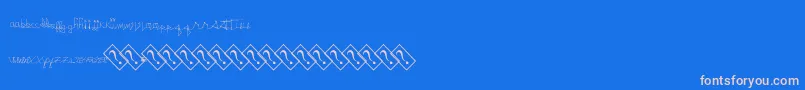 Singleline Font – Pink Fonts on Blue Background