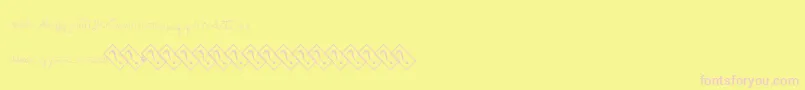 Singleline Font – Pink Fonts on Yellow Background