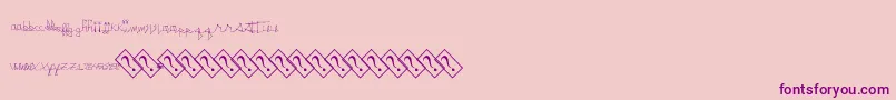 Singleline Font – Purple Fonts on Pink Background