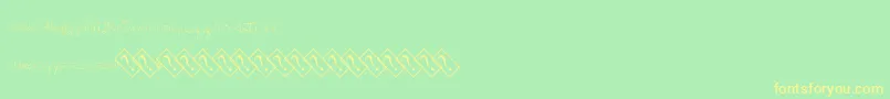 Singleline Font – Yellow Fonts on Green Background