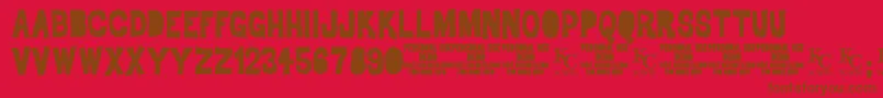 DrodemoKcfonts Font – Brown Fonts on Red Background