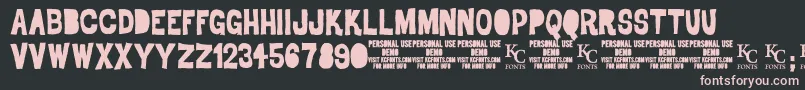 DrodemoKcfonts Font – Pink Fonts on Black Background
