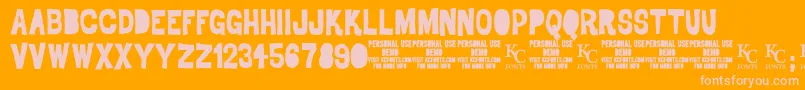 DrodemoKcfonts Font – Pink Fonts on Orange Background