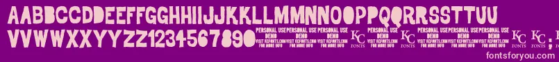 DrodemoKcfonts Font – Pink Fonts on Purple Background
