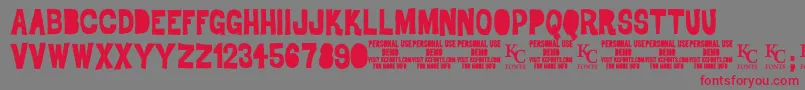 DrodemoKcfonts Font – Red Fonts on Gray Background