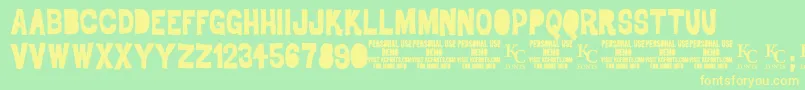 DrodemoKcfonts Font – Yellow Fonts on Green Background
