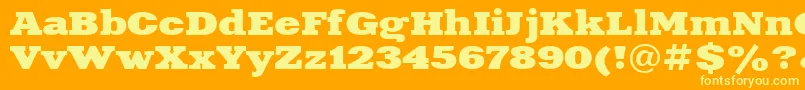 XeniaextendedcttBold Font – Yellow Fonts on Orange Background