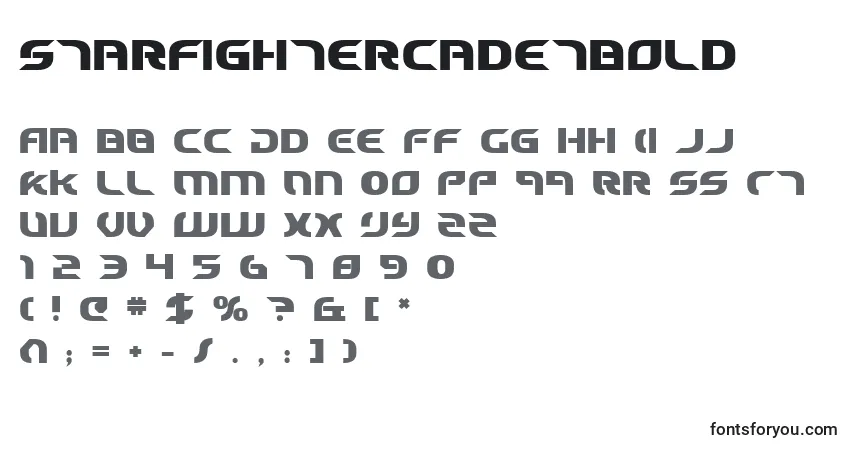 Шрифт StarfighterCadetBold – алфавит, цифры, специальные символы