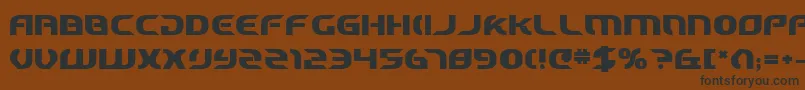 Шрифт StarfighterCadetBold – чёрные шрифты на коричневом фоне