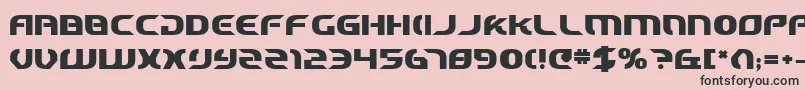 Weitere Informationen zur StarfighterCadetBold-Schriftart StarfighterCadetBold-Schriftart – Schwarze Schriften auf rosa Hintergrund